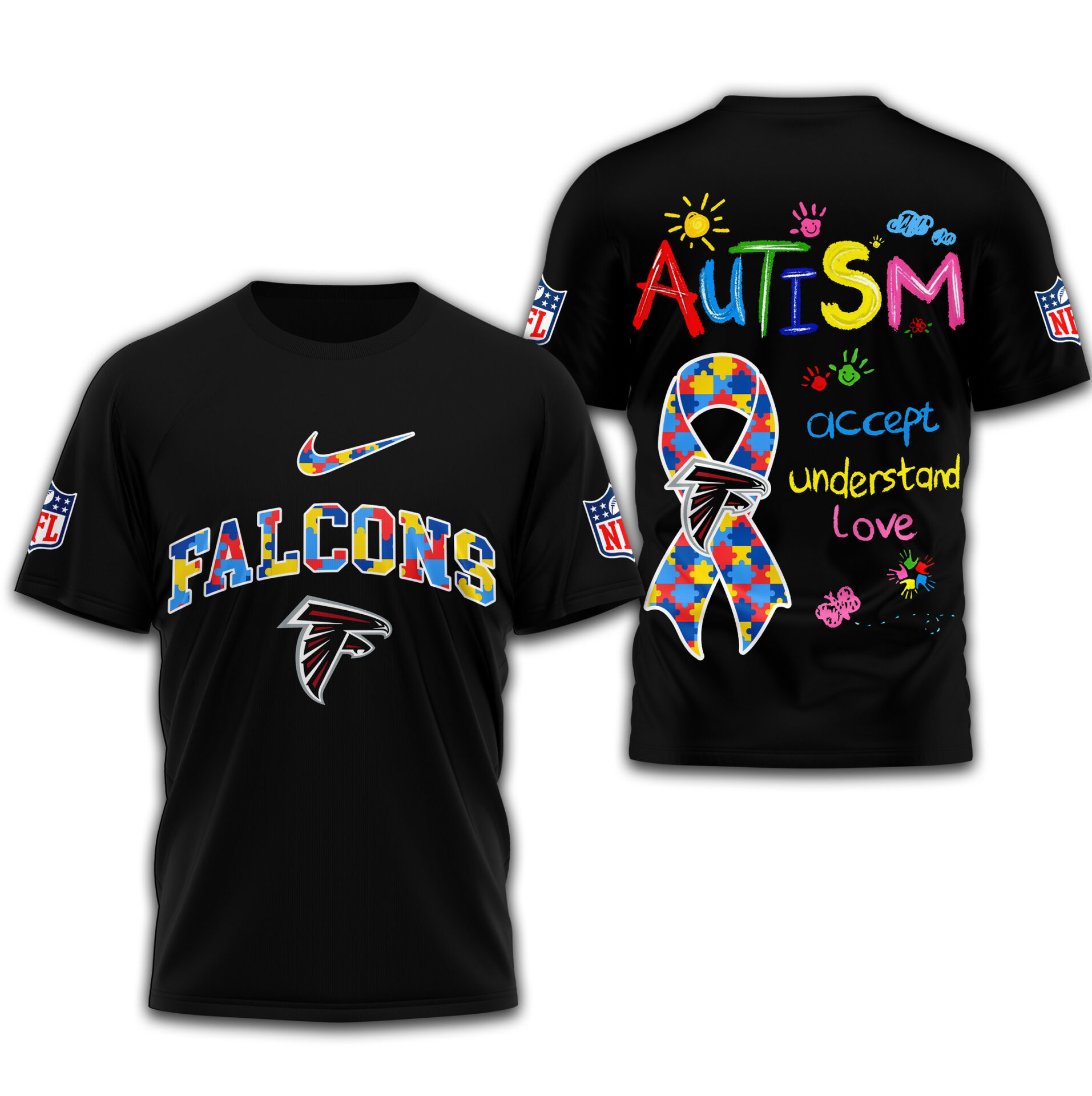 Atlanta Falcons Autism Awareness Shirt Black