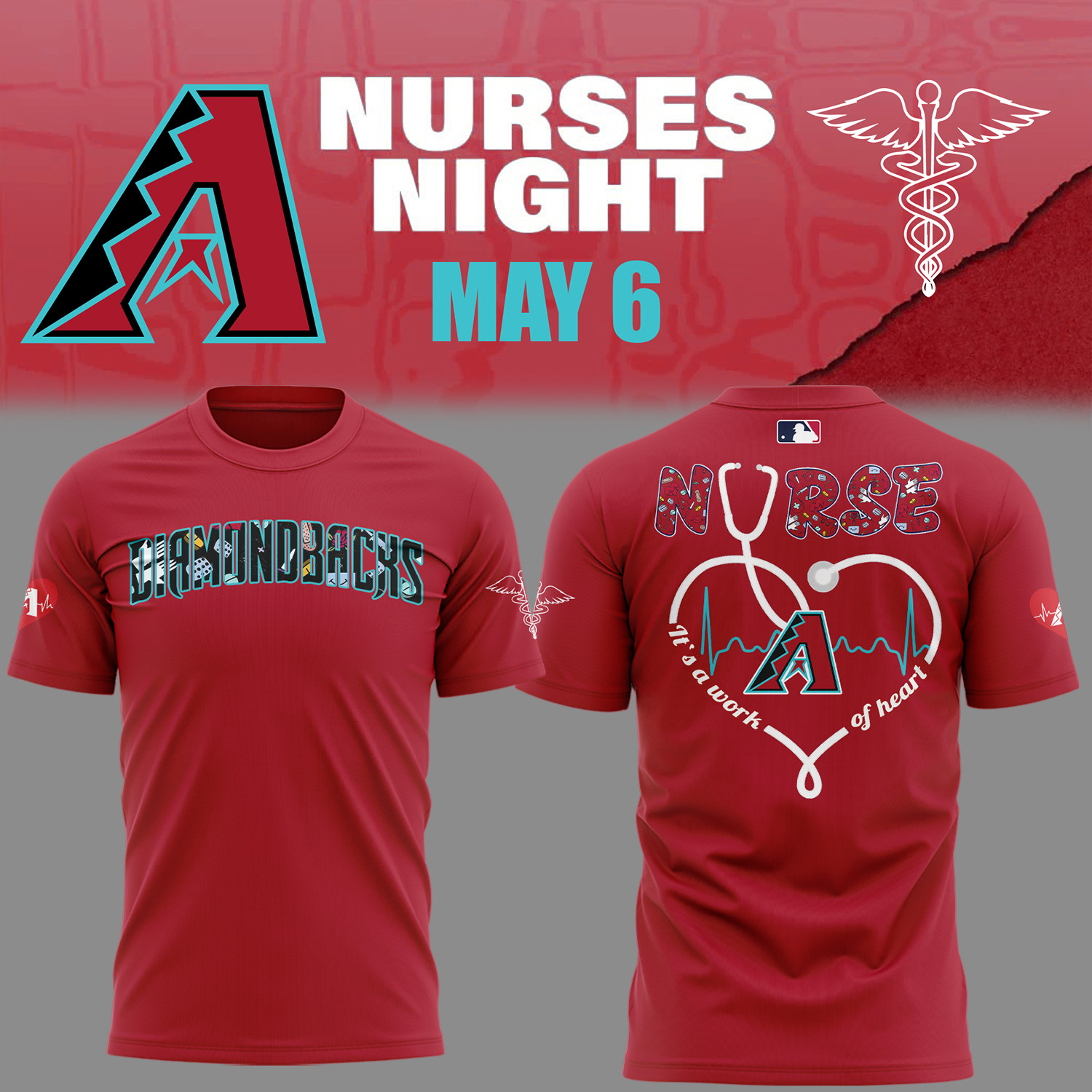 Arizona Diamondbacks Nurses Night T-Shirt Baseball Enthusiast Gifts