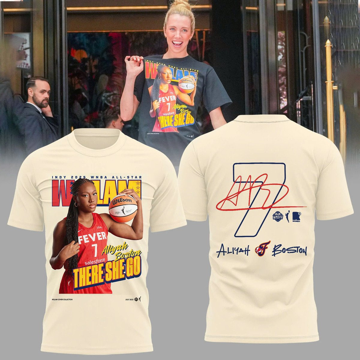 Aliyah Boston Indy 2025 WNBA All Star Wslam There She Go Indiana Fever Shirt Fan Merch Gift