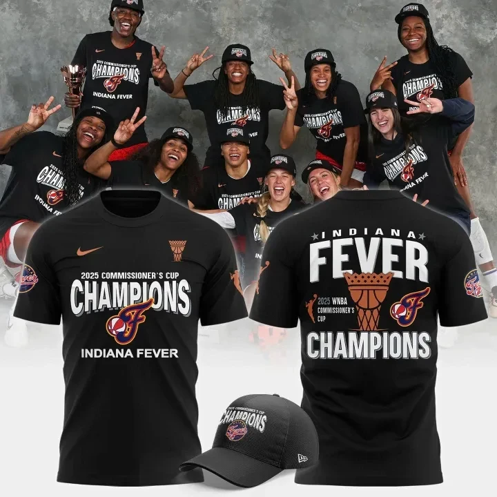 Indiana Fever 2025 WNBA Commissioners Cup Champions Shirt Fan Merch Gift