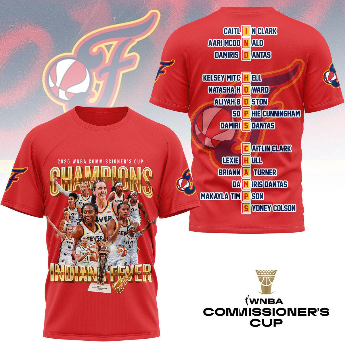 Indiana Fever WNBA CommissionerS Cup Shirt 2025 Gift For Fans