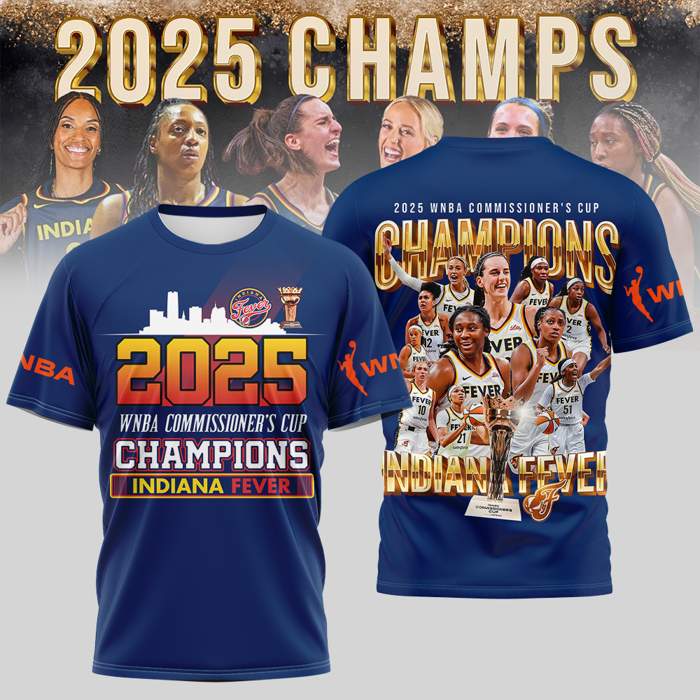 Indiana Fever 2025 WNBA Commissioners Cup Champions Merch Gift For Collectors