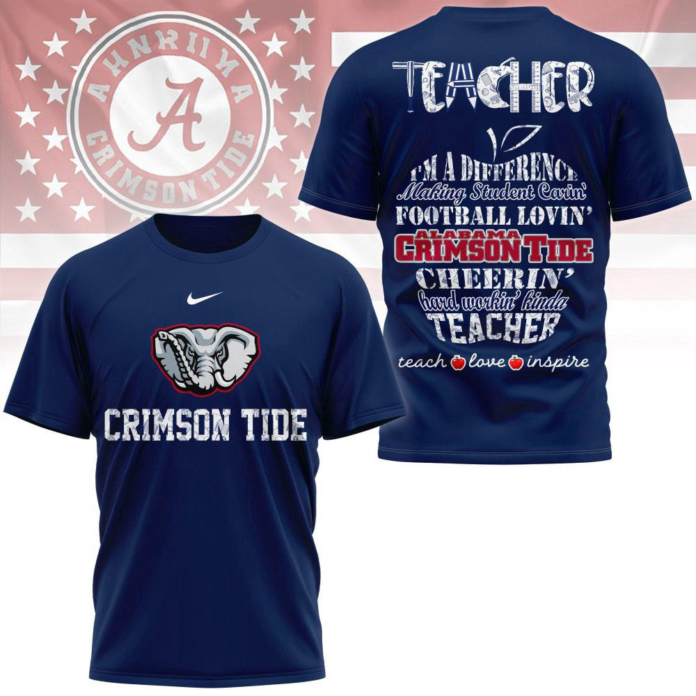 Alabama Crimson Tide Teacher Pride 2025 Unisex 3D Shirt