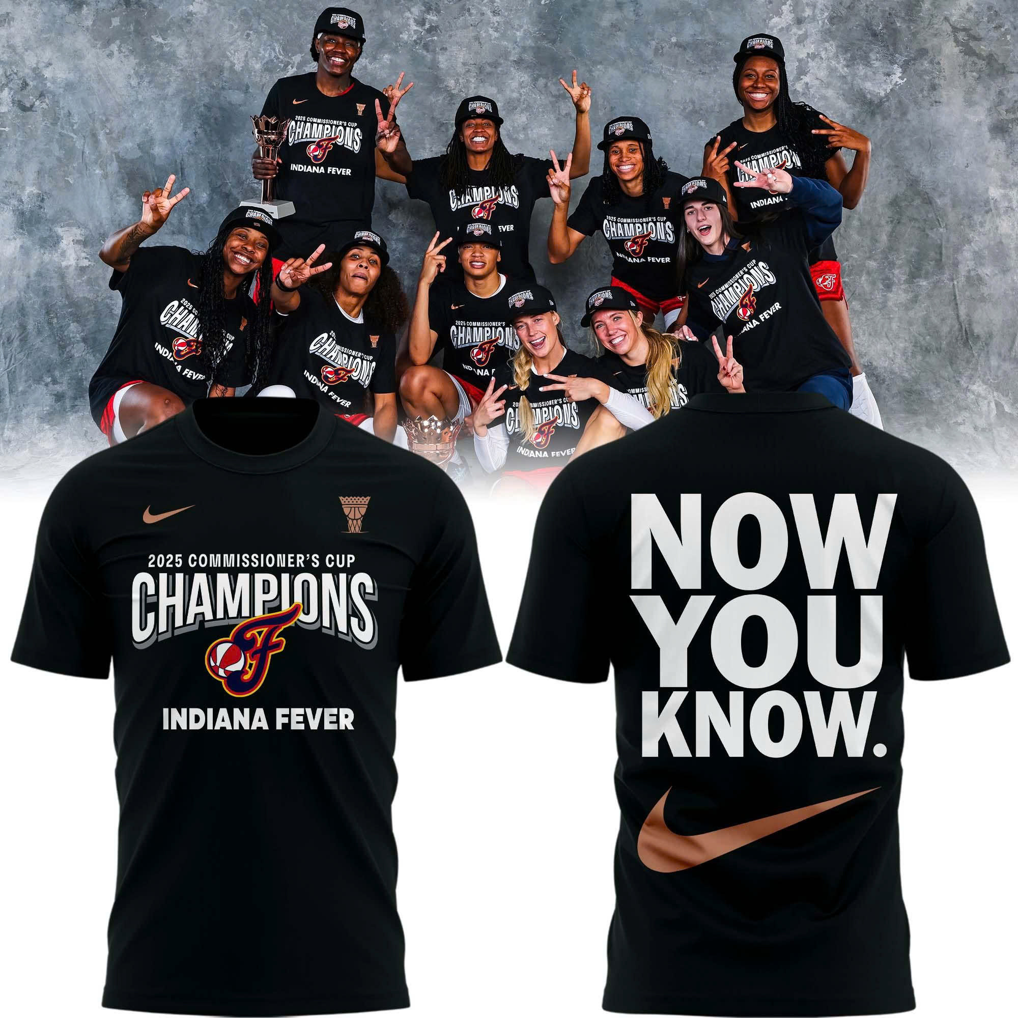 Now You Know 2025 WNBA Commissioners Cup Champions T-Shirt