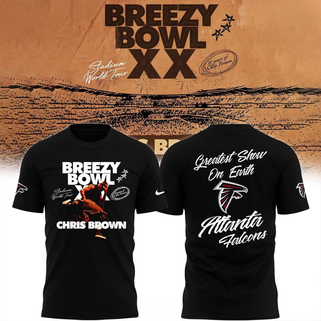 Atlanta Falcons X Chris Brown 2025 T-Shirt Fan Merch Gift Ideas For Husband