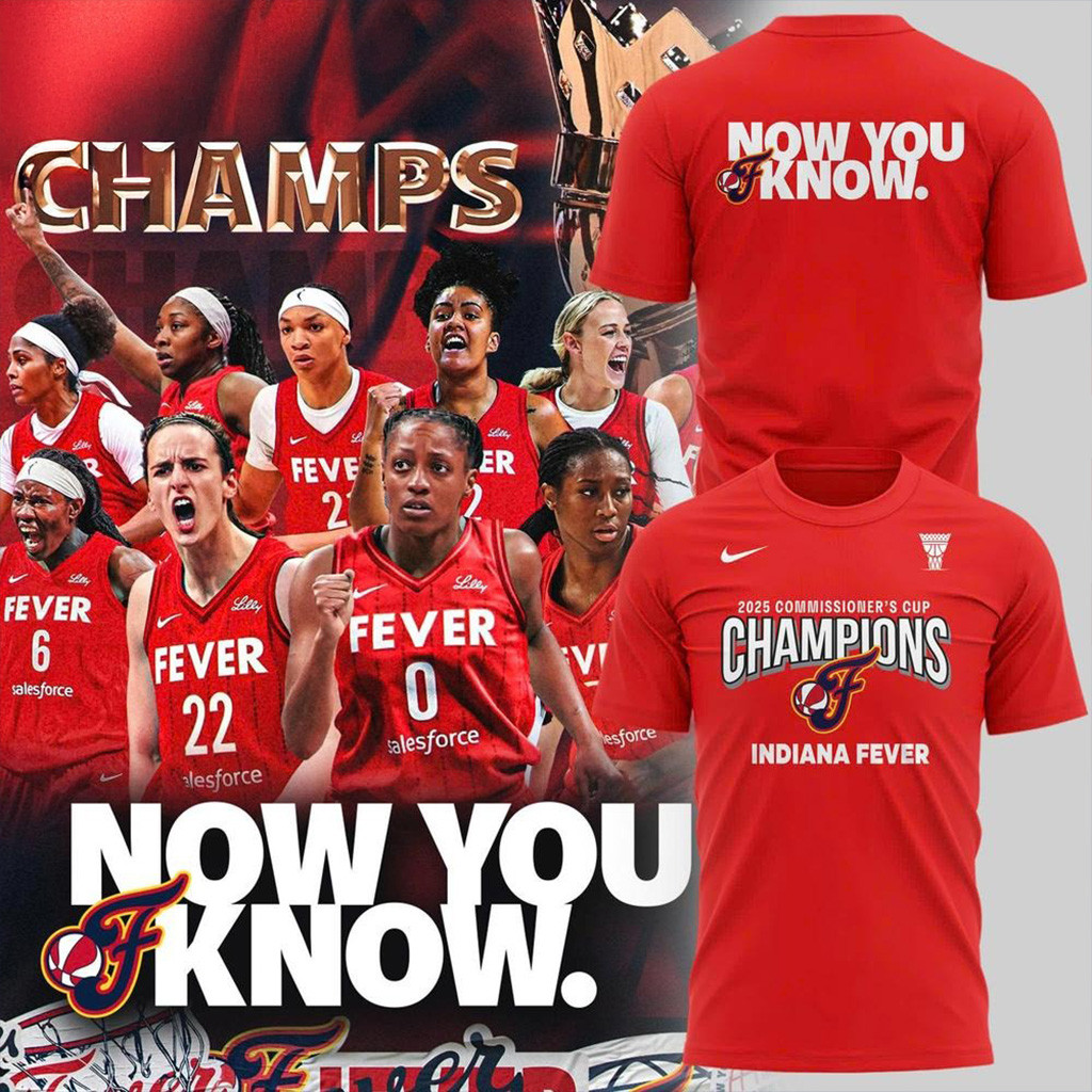 Indiana Fever 2025 WNBA CommissionerS Cup Champions T-Shirt Indiana Fever Merch Mom Gifts