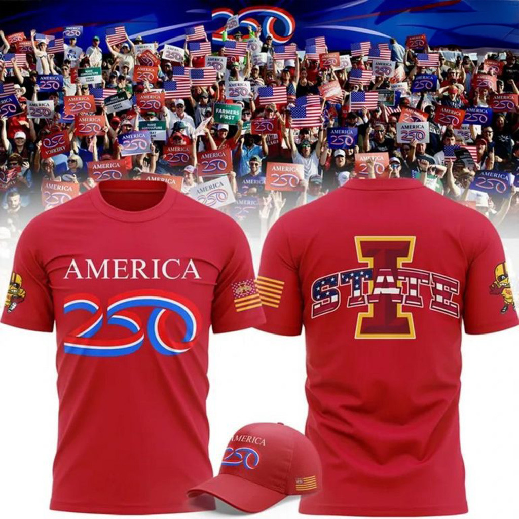 America 250 Iowa State Cyclones Red T-Shirt