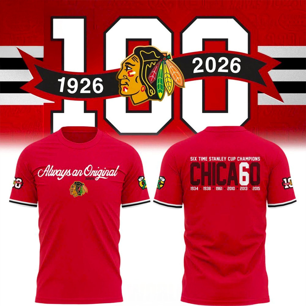 100Th Anniversary Chicago Blackhawks T-Shirt