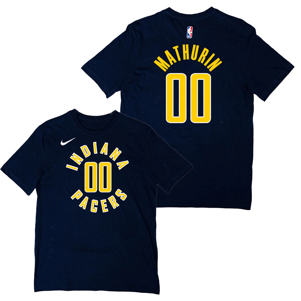 Adult Indiana Pacers #00 Bennedict Mathurin Icon T-Shirt