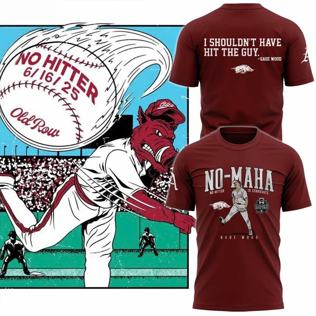 Arkansas Razorbacks No Hitter No-Maha T-Shirt