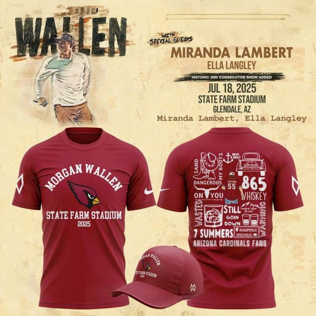 Arizona Cardinals X Morgan Wallen IM The Problem Tour 2025 Shirt Arizona Cardinals Merch