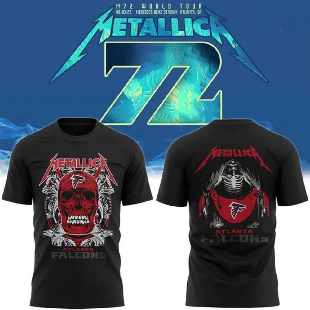 Atlanta Falcons X Metallica M72 Tour Limited Edition T-Shirt First Fathers Day Gift Ideas
