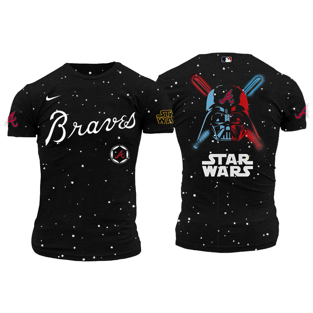 Atlanta Braves MLB X Star Wars 2025 Shirt Atlanta Braves Merch Awesome FatherS Day Gifts
