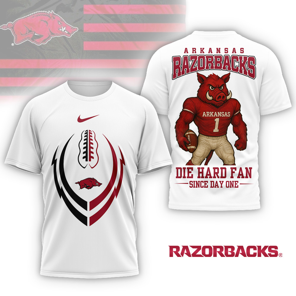 Arkansas Razorbacks NCAA Die Hard Fan Since Day One T- Shirt