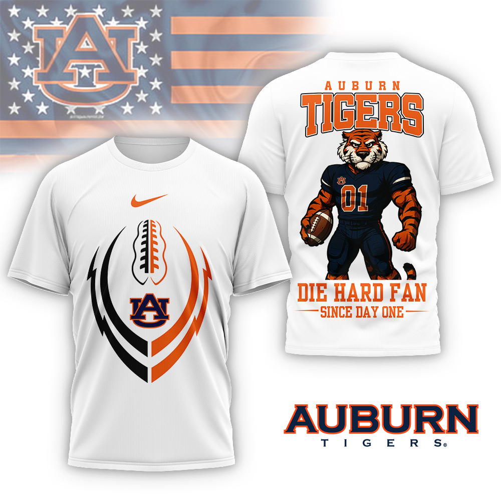 Auburn Tigers NCAA Die Hard Fan Since Day One T- Shirt