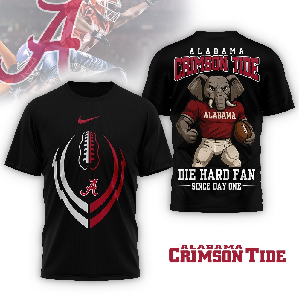 Alabama Crimson Tide NCAA Die Hard Fan Since Day One T- Shirt