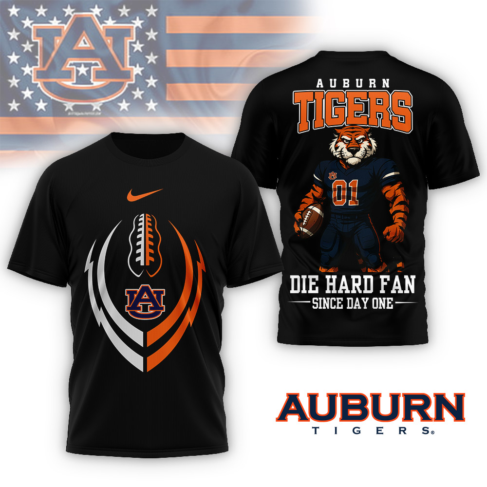 Auburn Tigers NCAA Die Hard Fan Since Day One T- Shirt