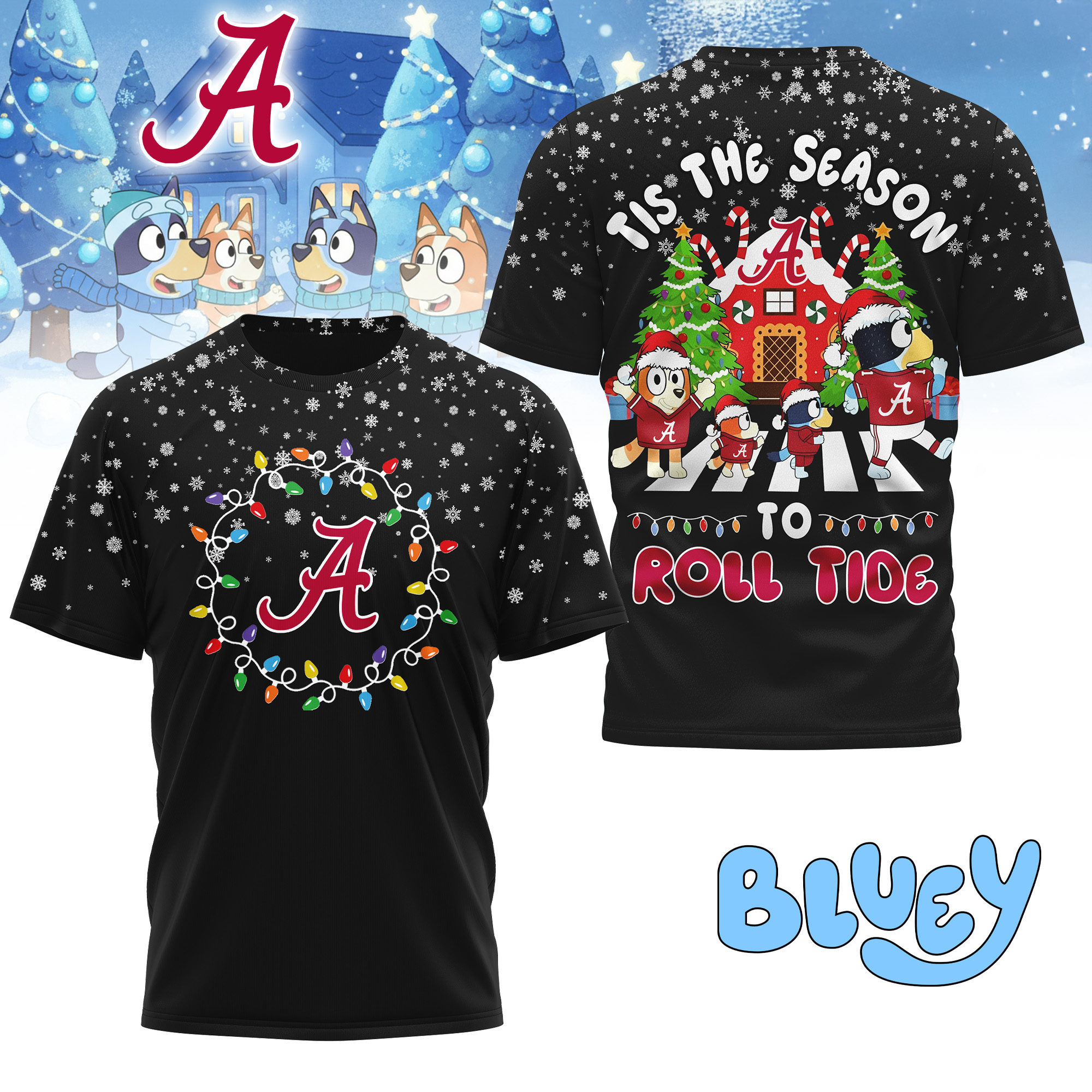 Alabama Crimson Tide NCAA Tis The Season Christmas T-Shirt Mm
