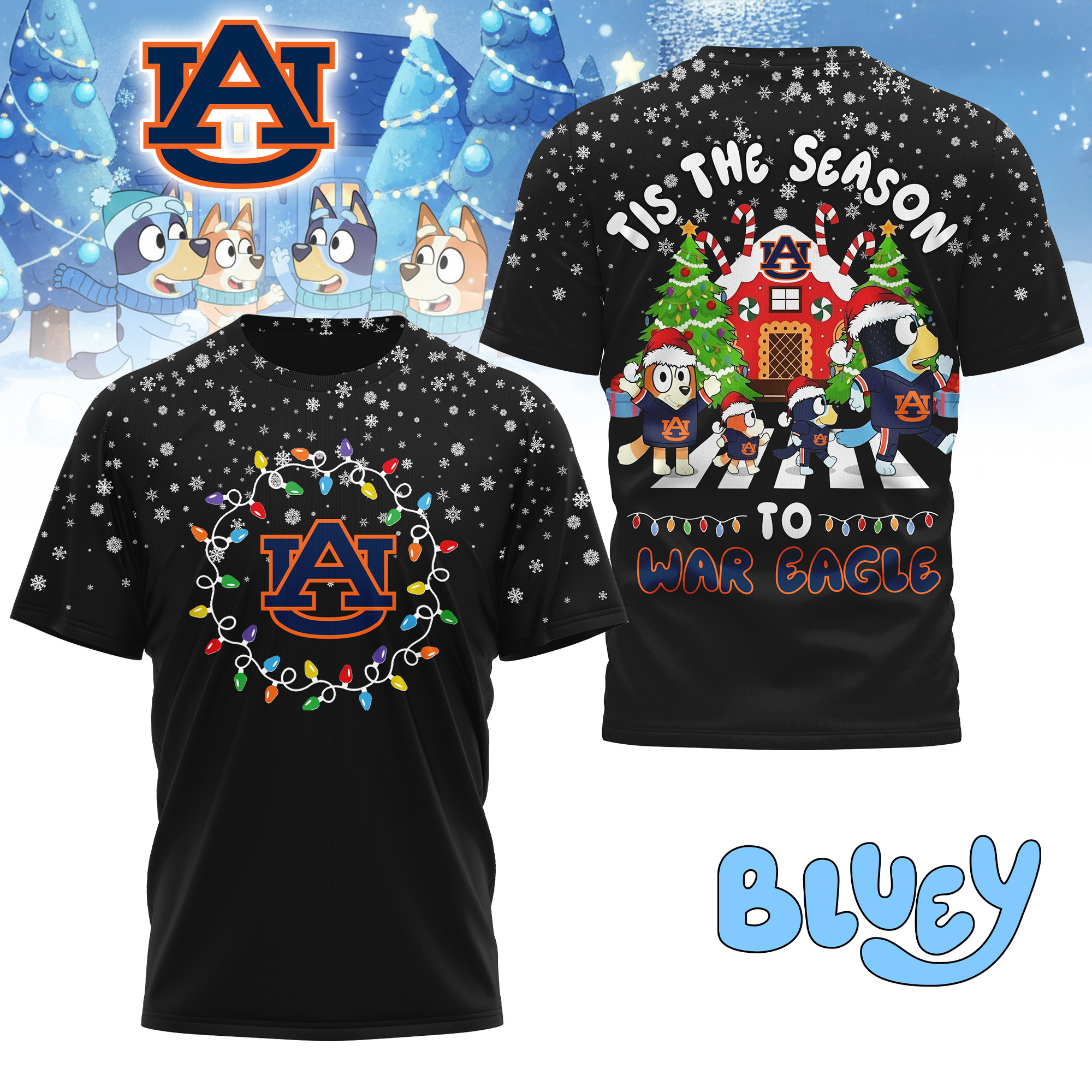 Auburn Tigers NCAA Tis The Season Christmas T-Shirt Mm