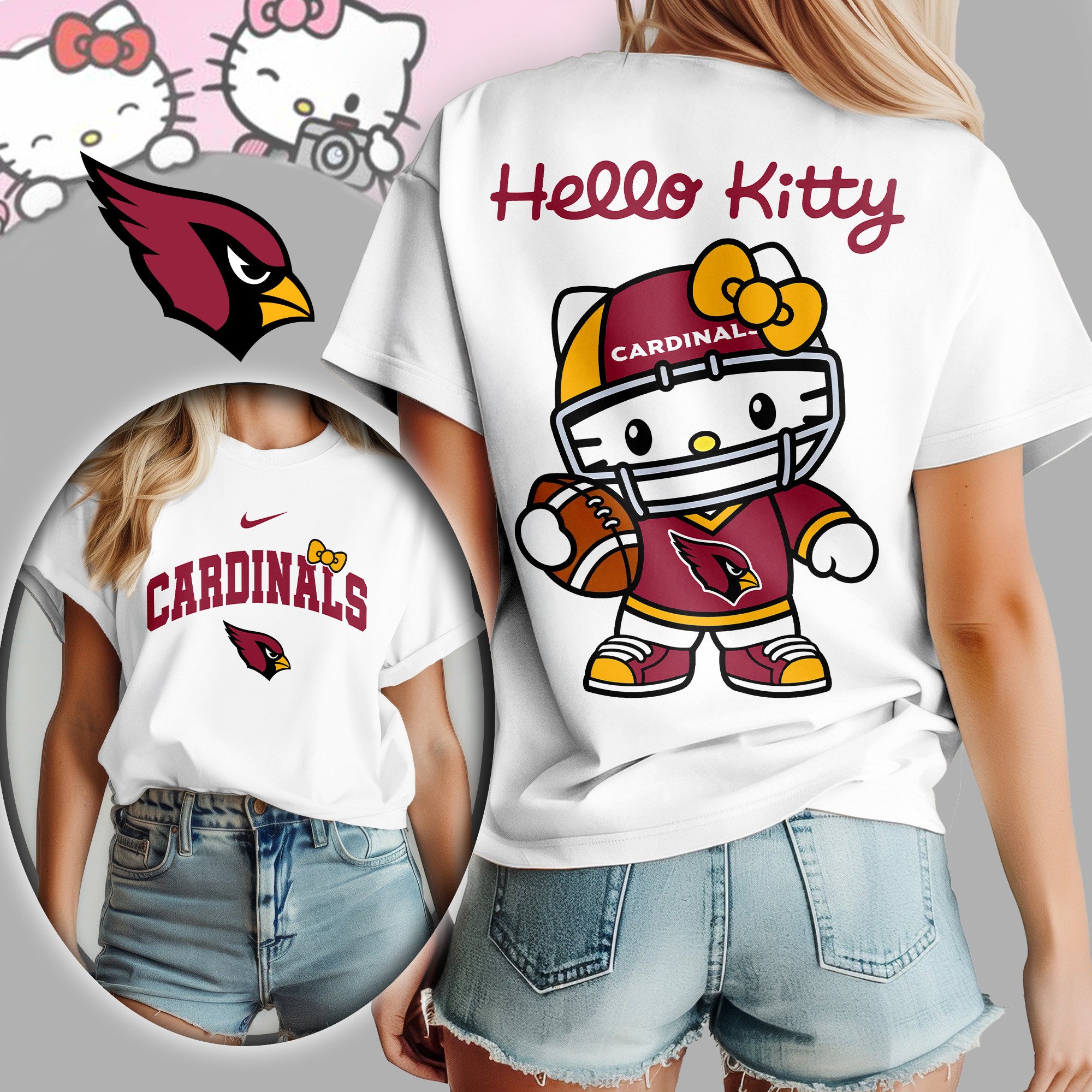 Arizona Cardinals NFL Hello Kitty Women Shirt