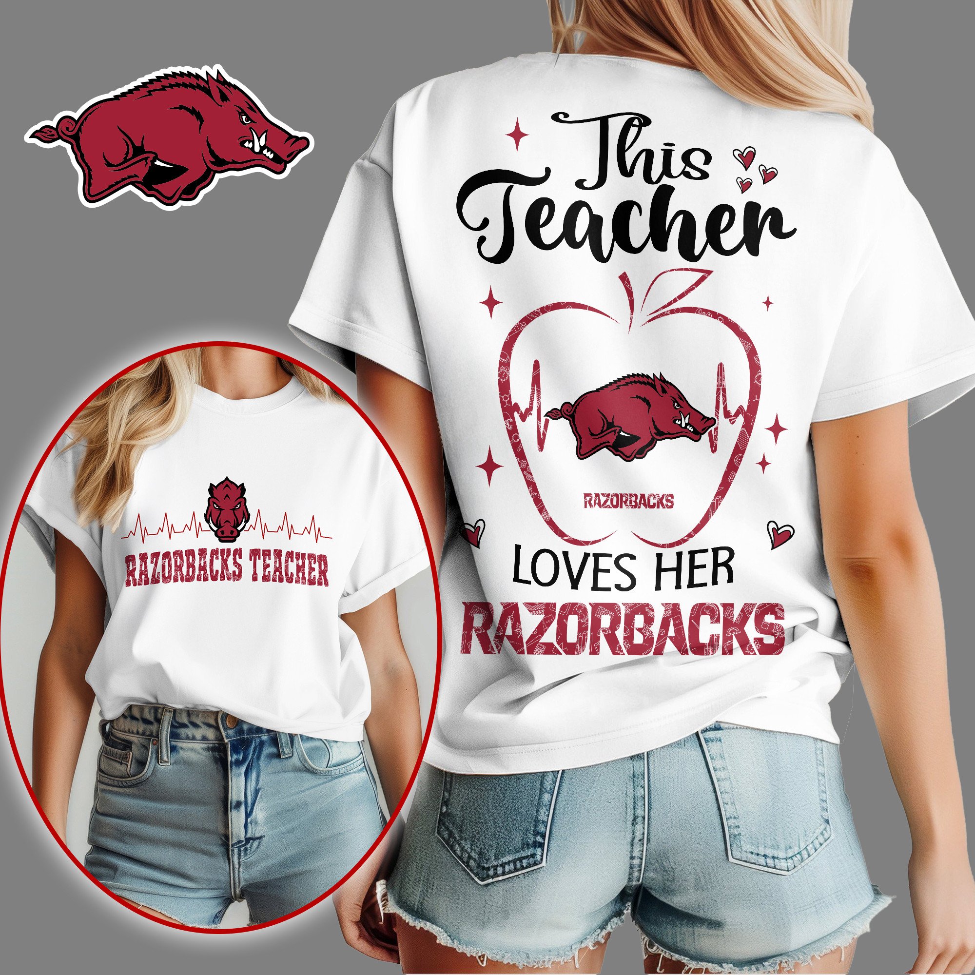 Arkansas Razorbacks Teacher Appreciation Month Women Shirt NCAA