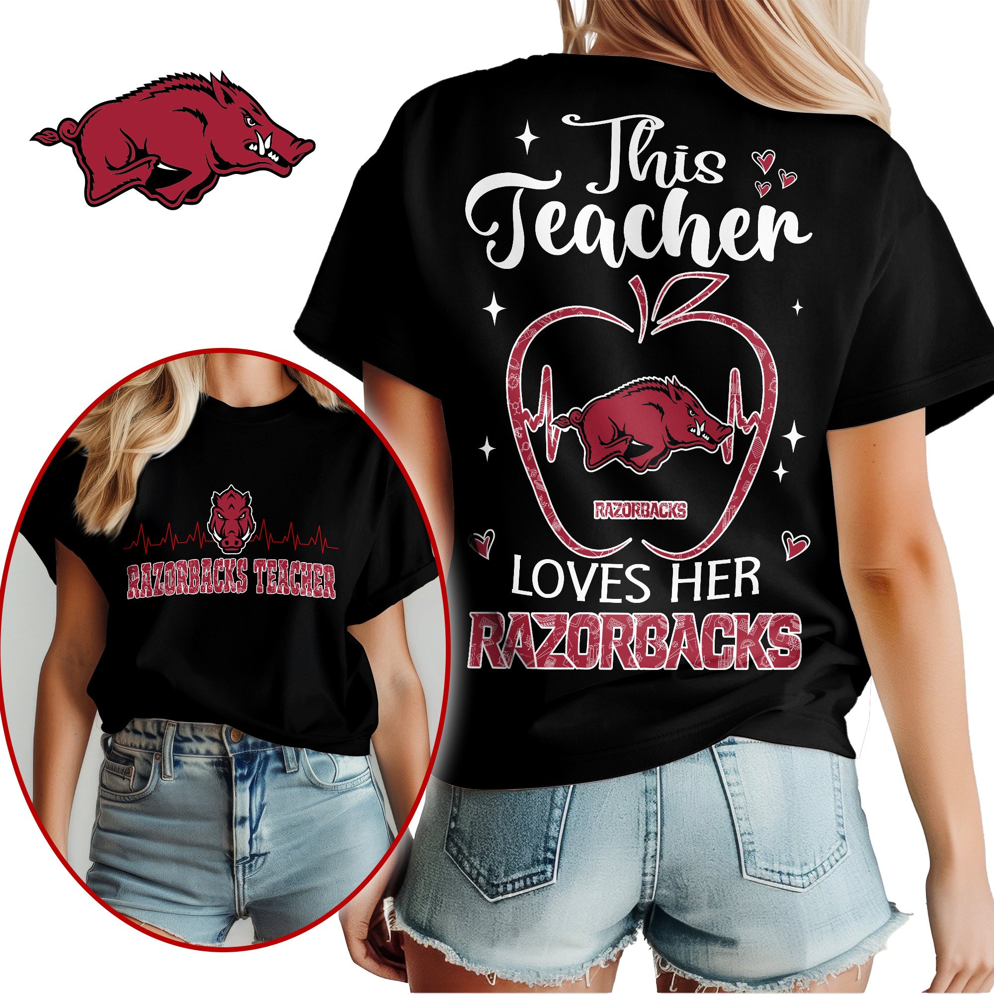 Arkansas Razorbacks Teacher Appreciation Month Women Shirt NCAA