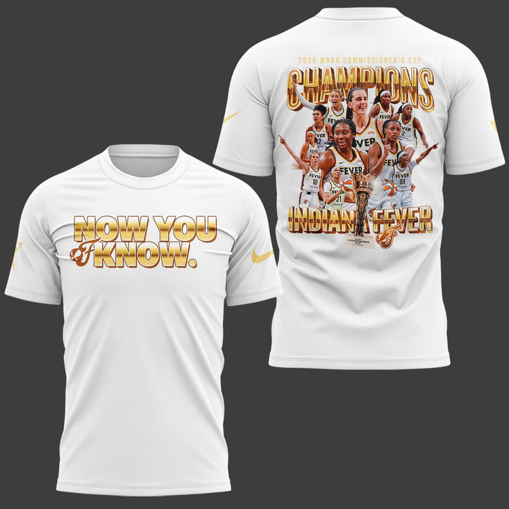 Indiana Fever 2025 WNBA CommissionerS Cup Champions T-Shirt
