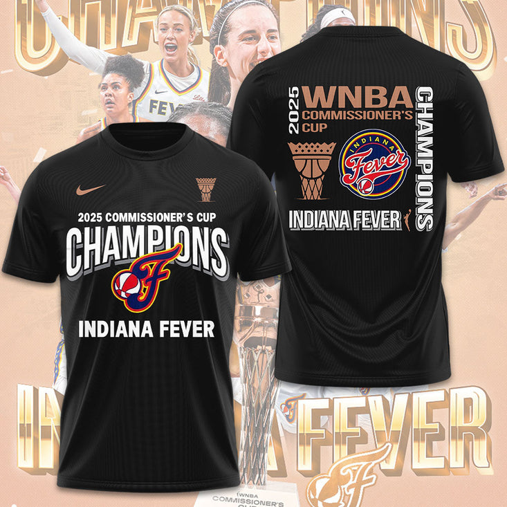 Indiana Fever 2025 WNBA CommissionerS Cup Champions T-Shirt