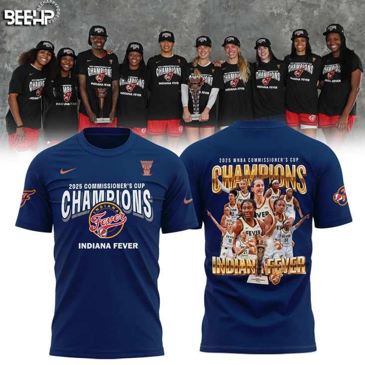 Indiana Fever 2025 WNBA CommissionerS Cup Champions T-Shirt