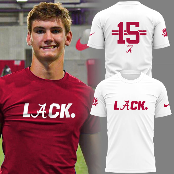 Alabama Fb 2025 Ty Simpson Black Tshirt