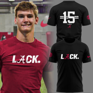 Alabama Fb 2025 Ty Simpson Black Tshirt
