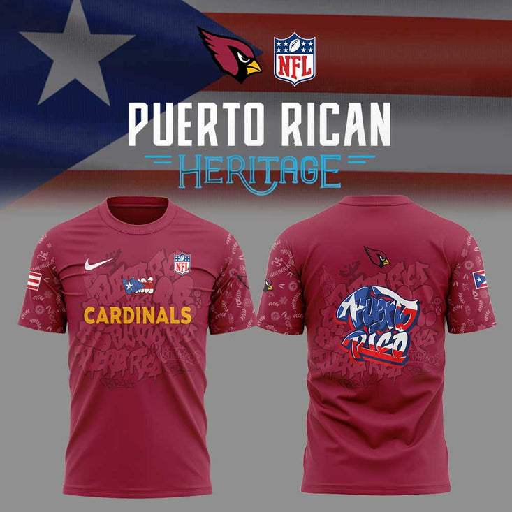 A.Cardinals Puerto Rican Heritage Combo Shirt