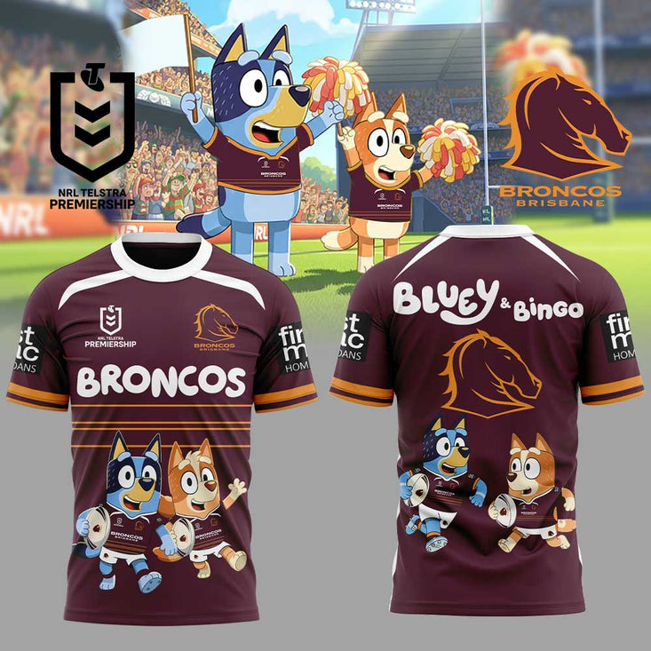 Brisbane Broncos X Bluey And Bingo T-Shirt