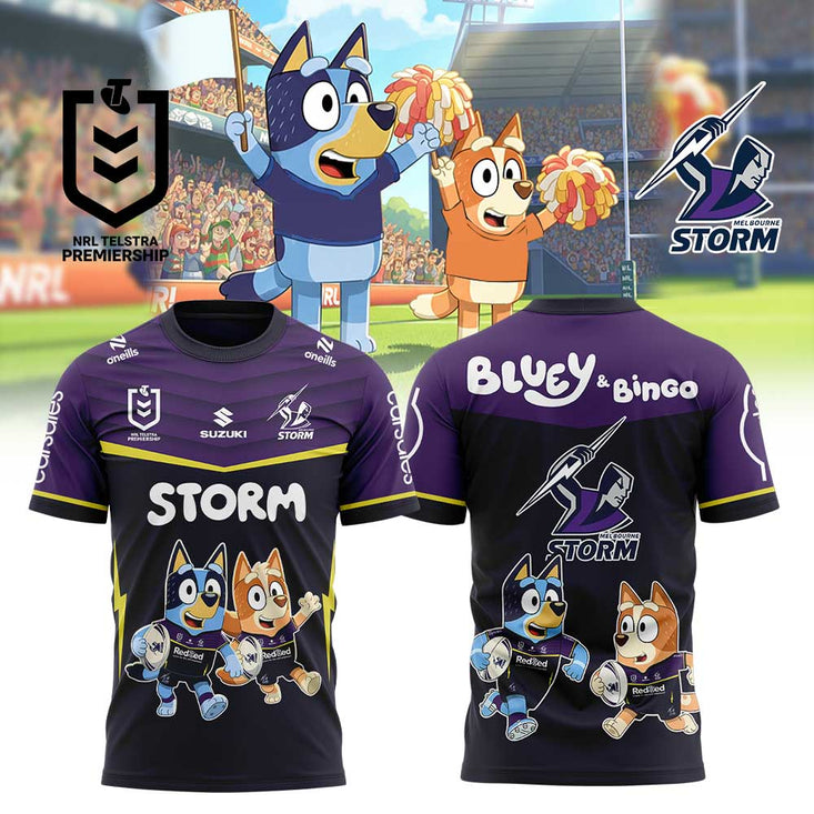 Melbourne Storm Bluey And Bingo T-Shirt