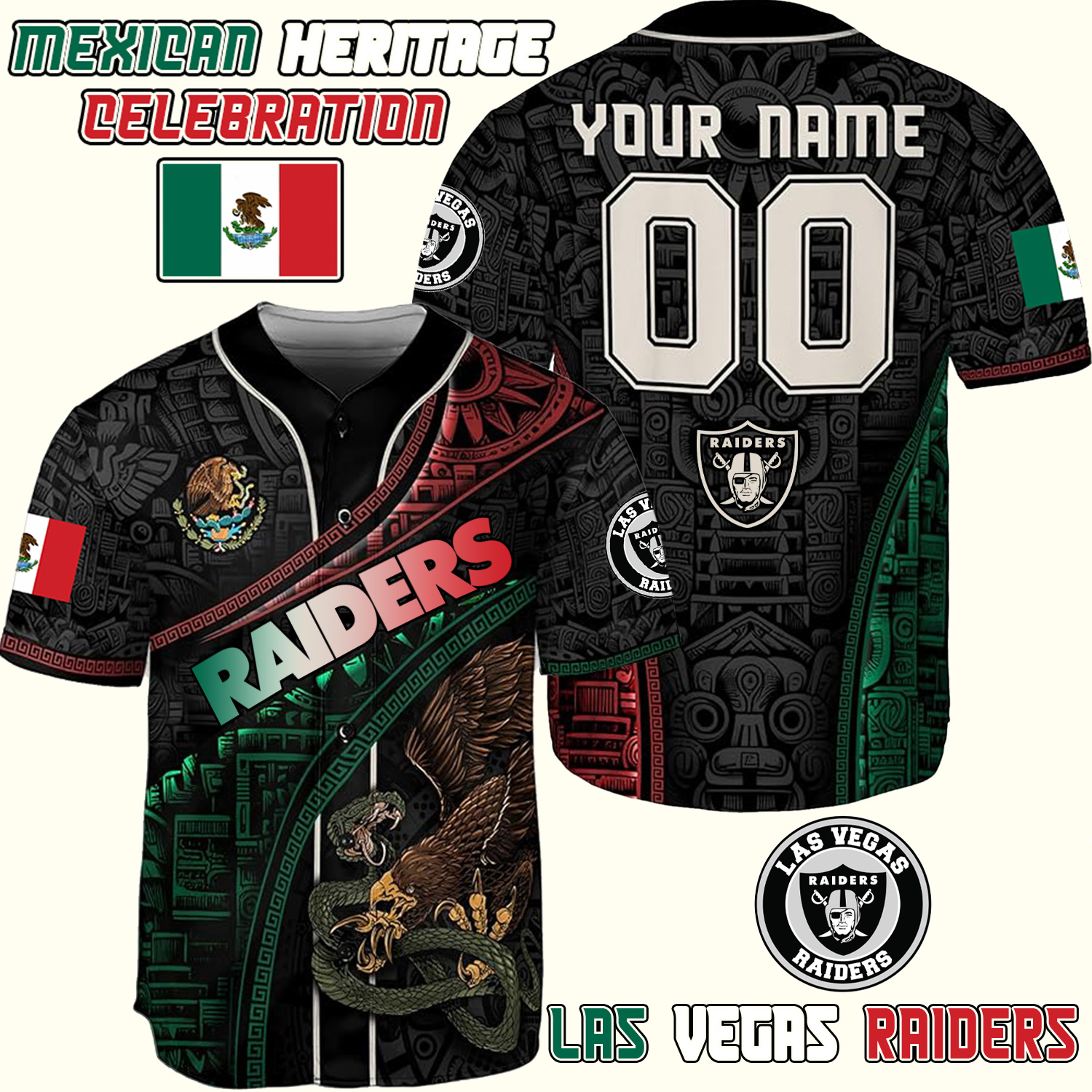  Las Vegas Raiders Special Mexican Heritage Celebration Jersey