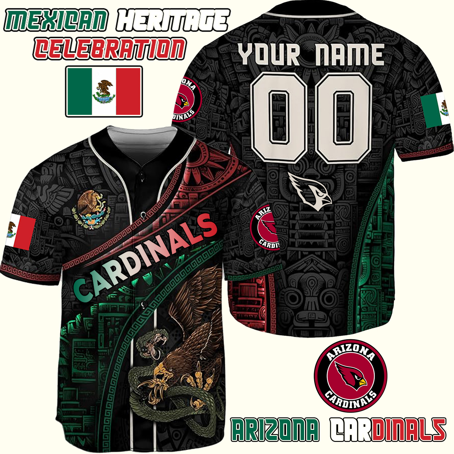  Arizona Cardinals Special Mexican Heritage Celebration Jersey
