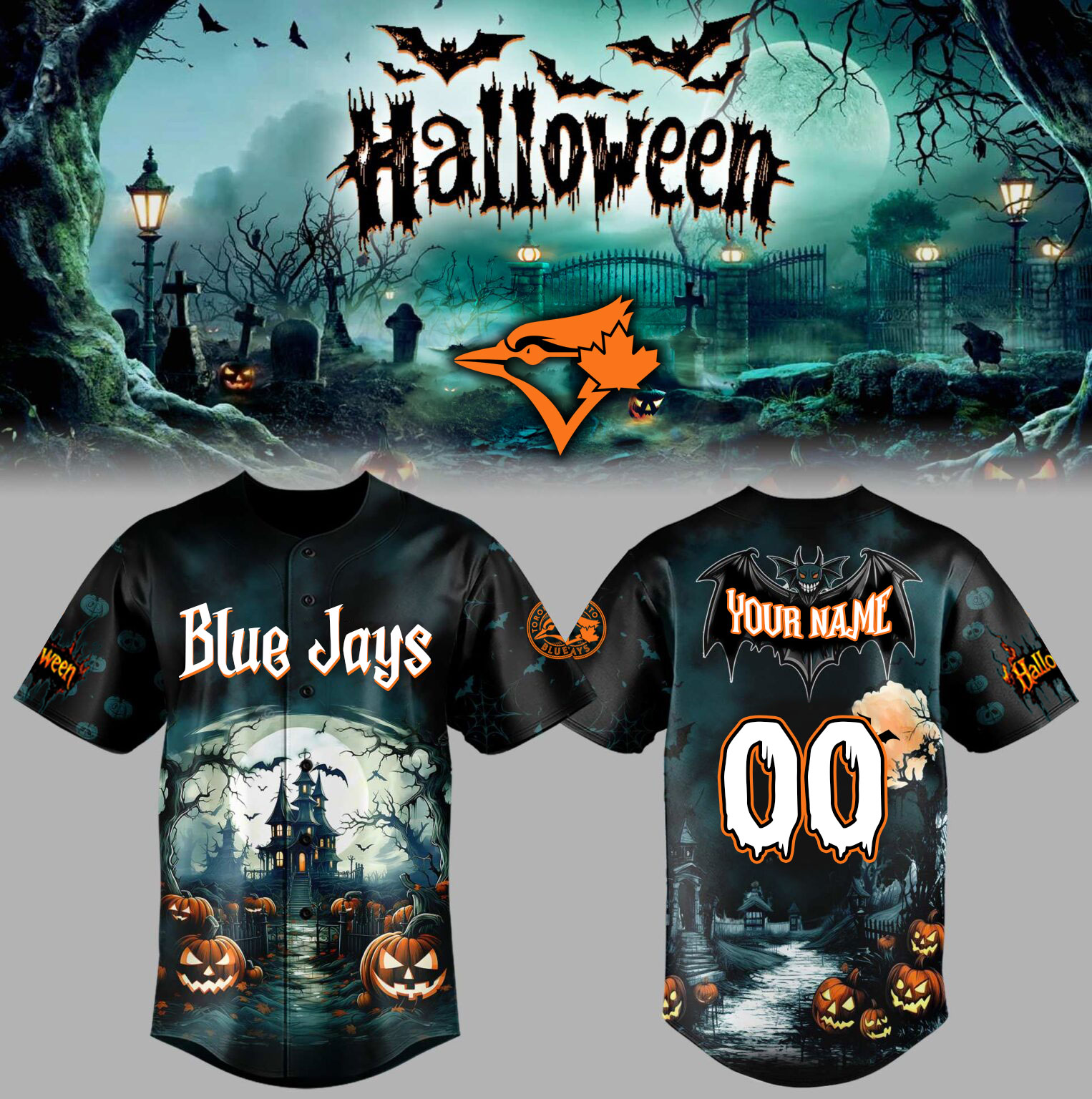  Halloween X Toronto Blue Jays Jersey