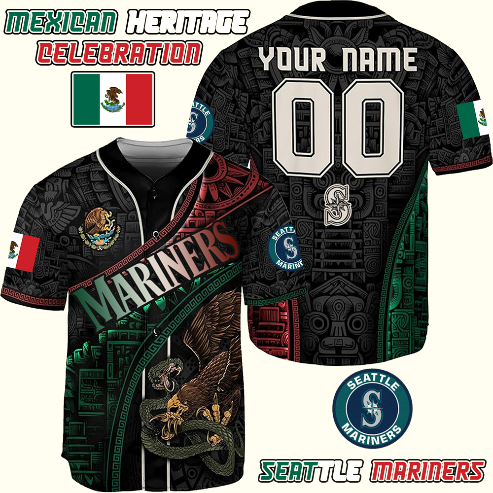  Seattle Mariners Special Mexican Heritage Celebration Jersey