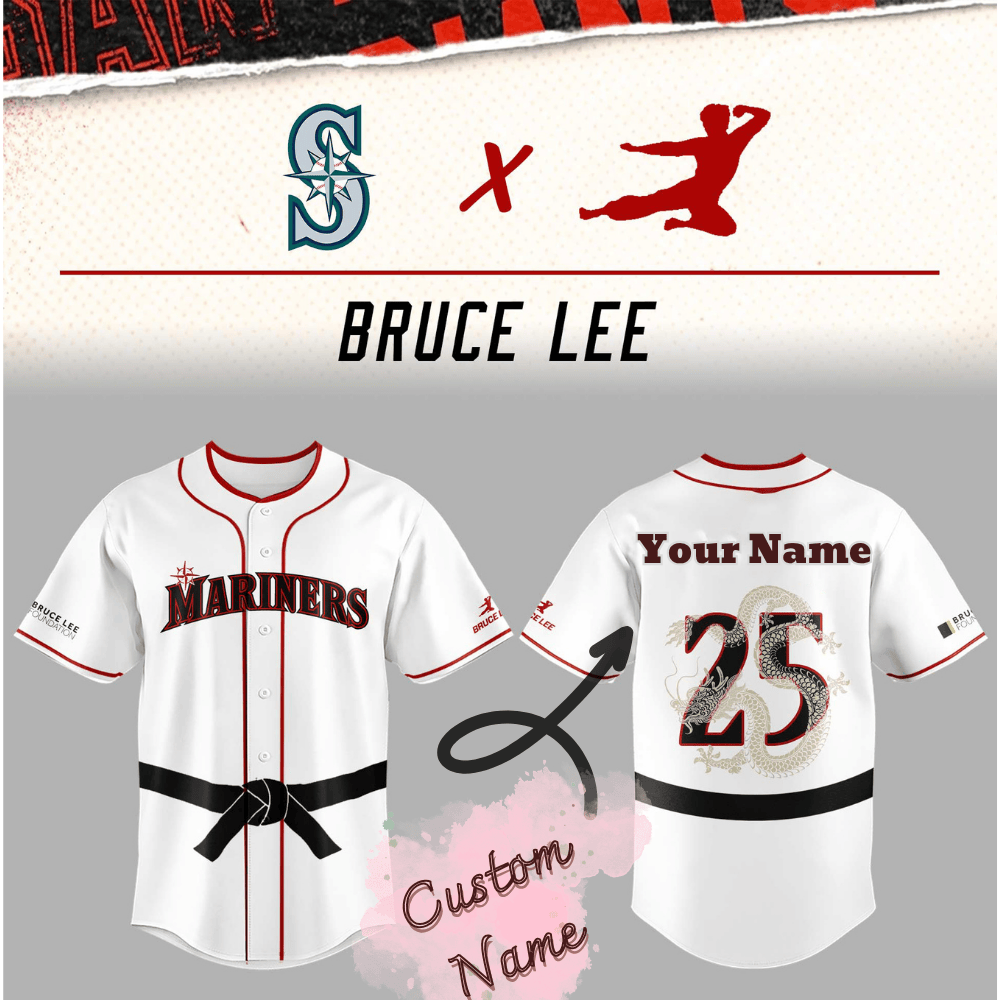 2025 - Seattle Mariners X Bruce Lee Foundation 25Th Jersey