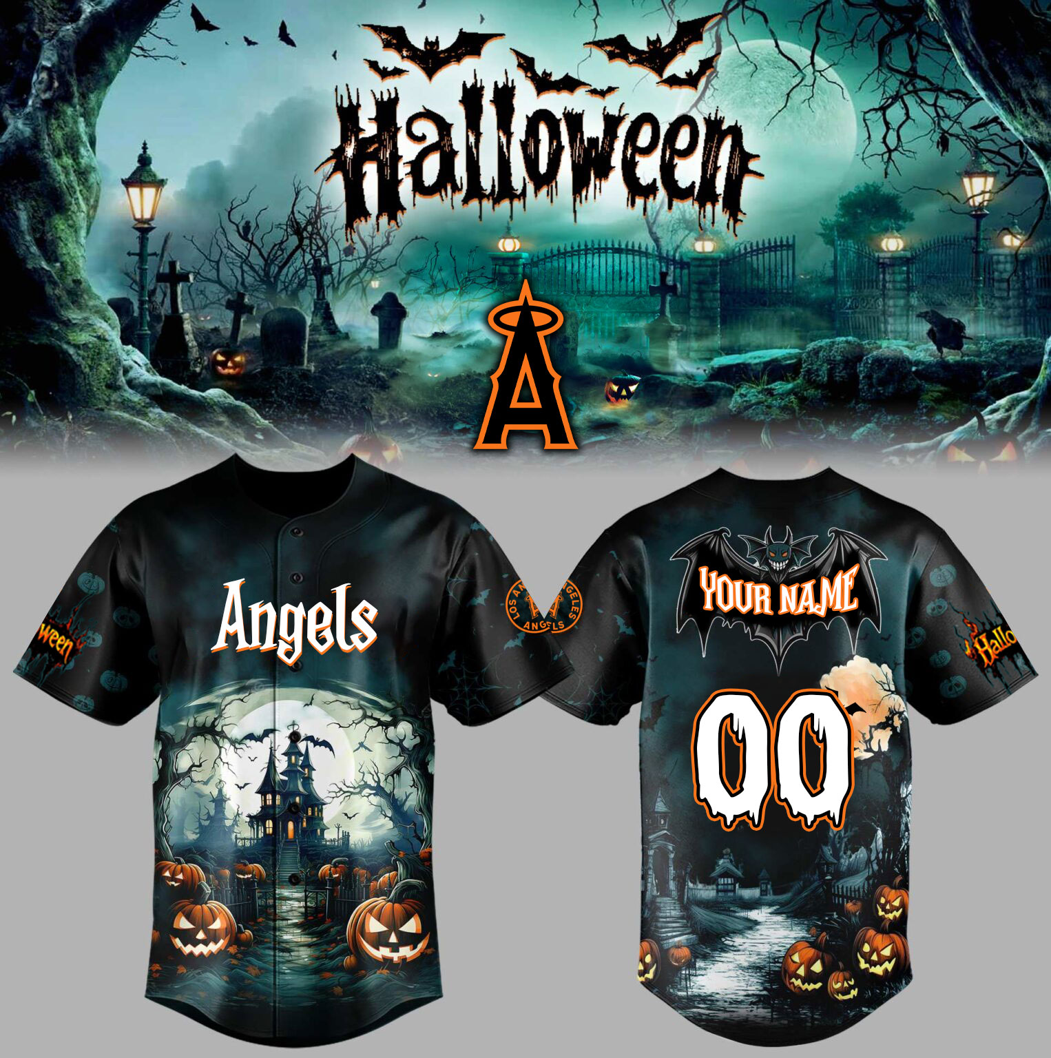  Halloween X Los Angeles Angels Jersey