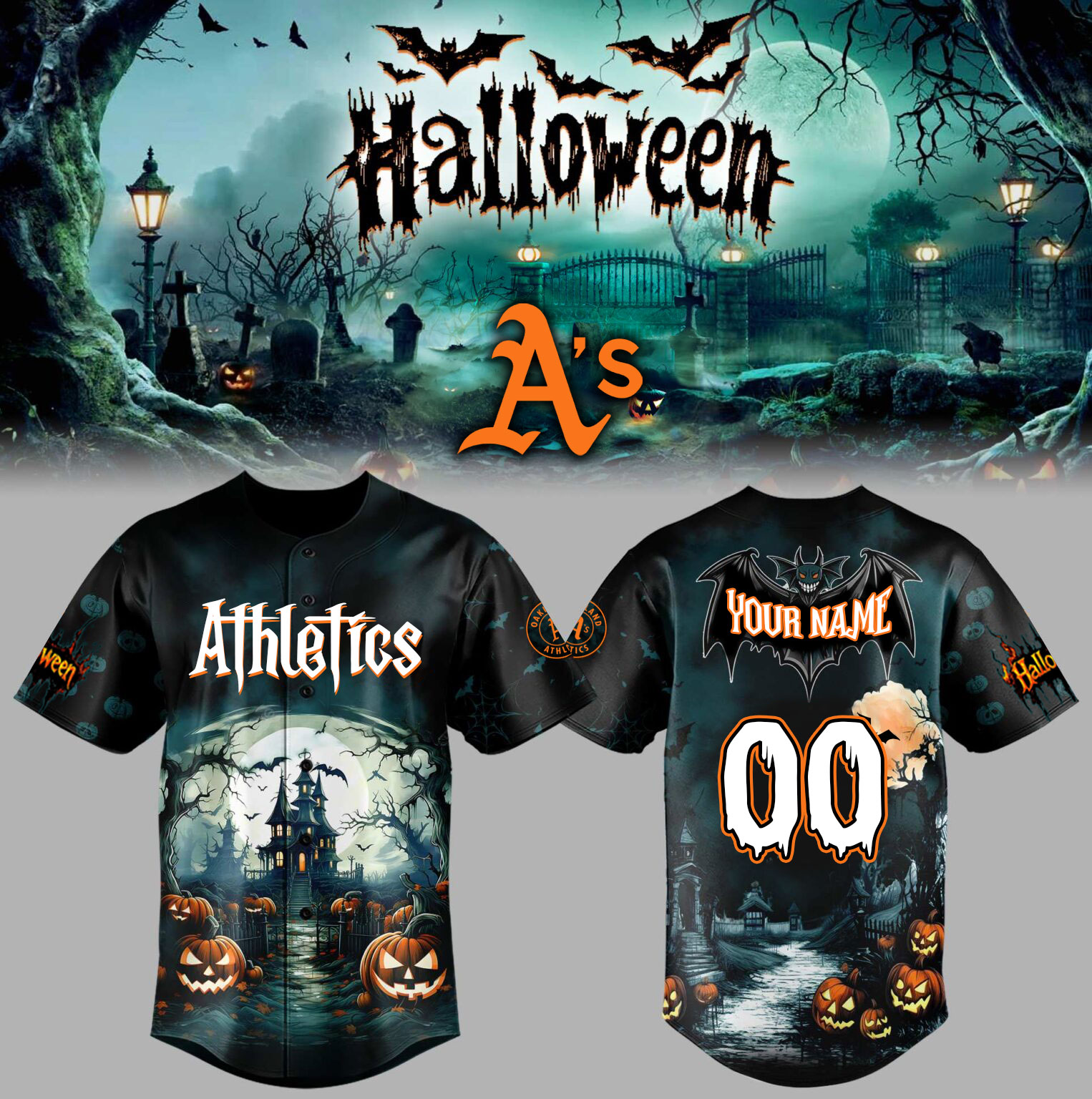  Halloween X Athletics Jersey