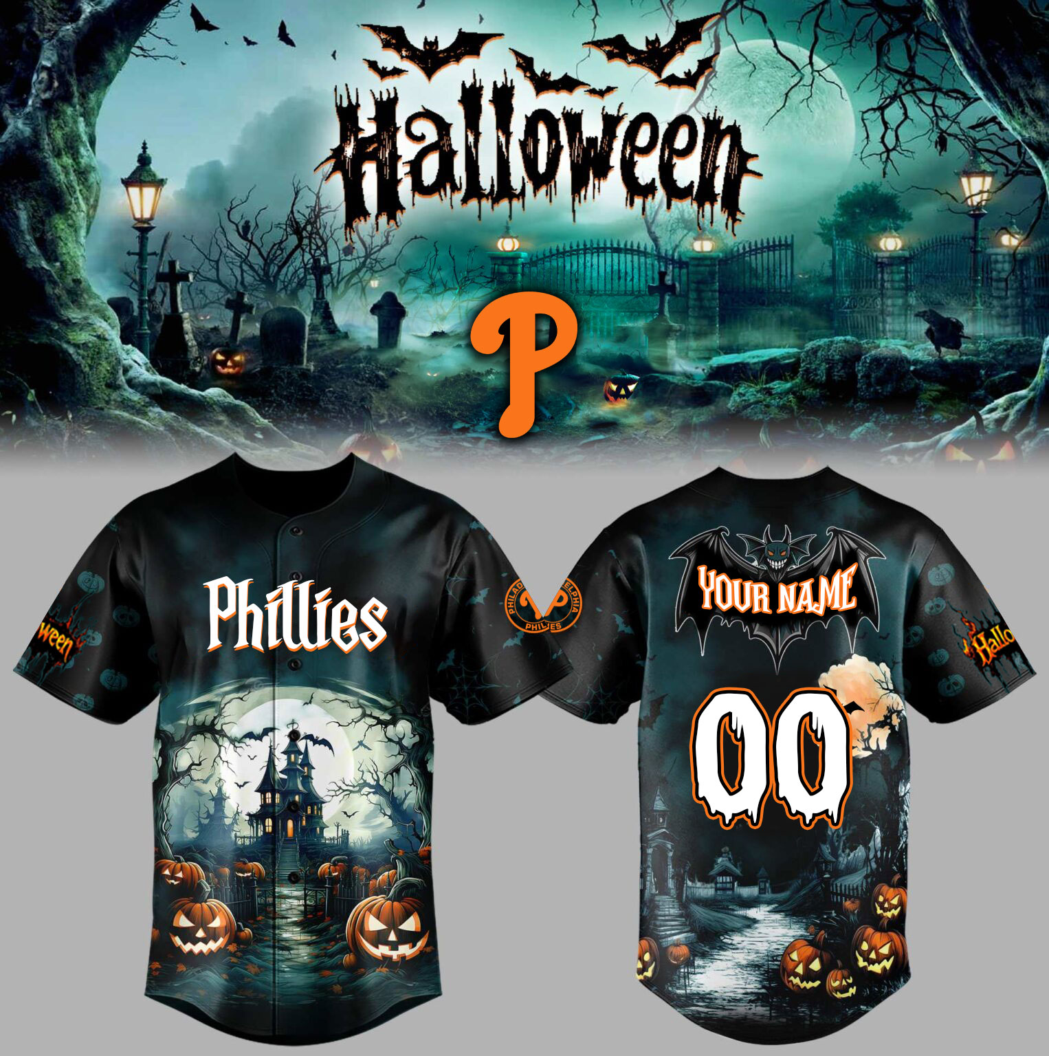  Halloween X Philadelphia Phillies Jersey