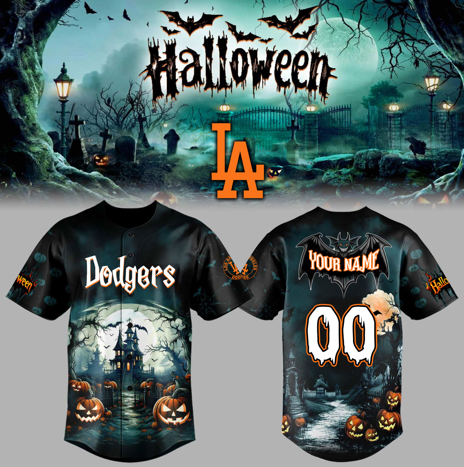  Halloween X Los Angeles Dodgers Jersey