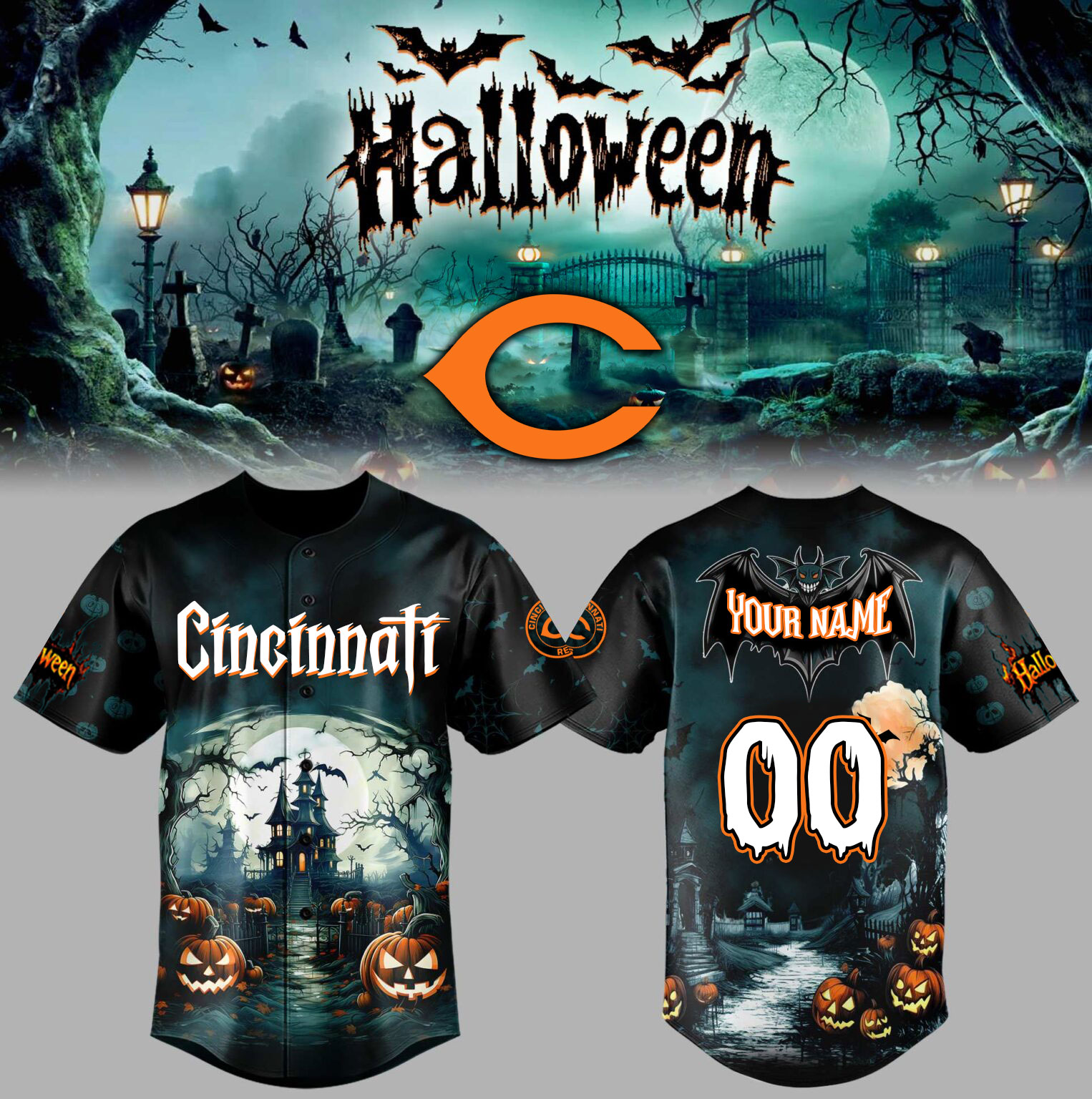  Halloween X Cincinnati Reds Jersey