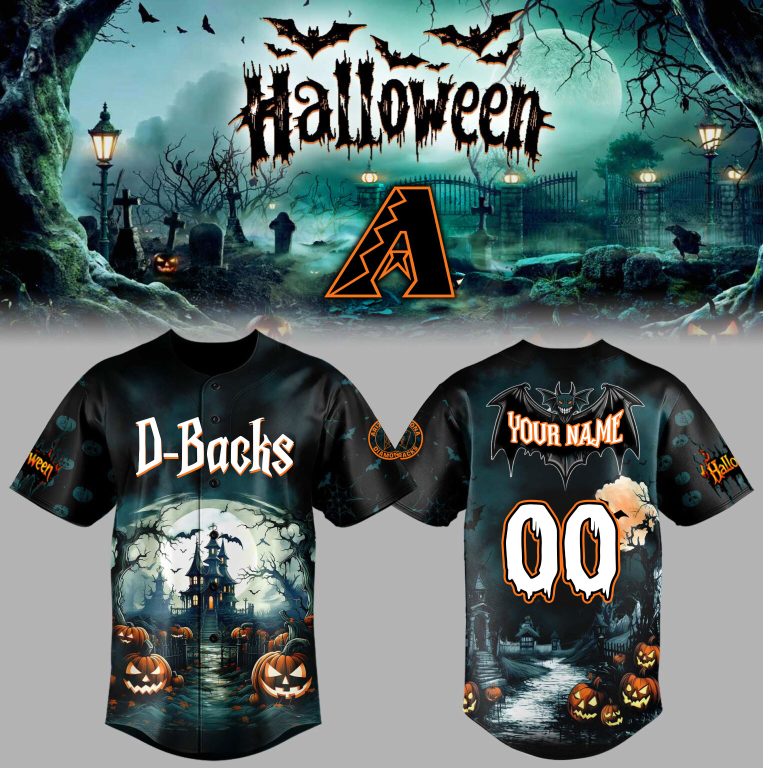  Halloween X Arizona Diamondbacks Jersey