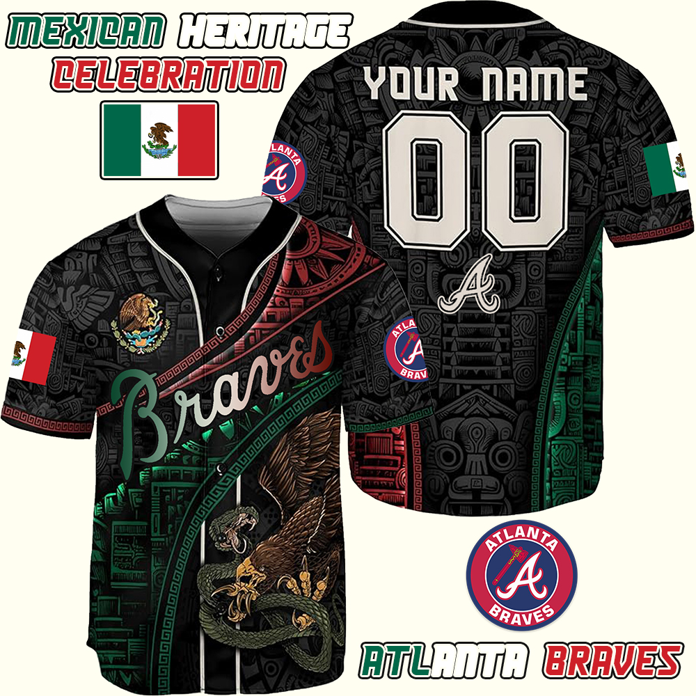  Atlanta Braves Special Mexican Heritage Celebration Jersey