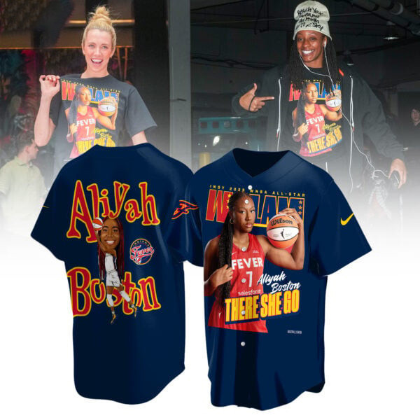Aliyah Boston Indy 2025 WNBA All Star Wslam There She Go Indiana Fever Apparel Fan Merch Gift Jersey