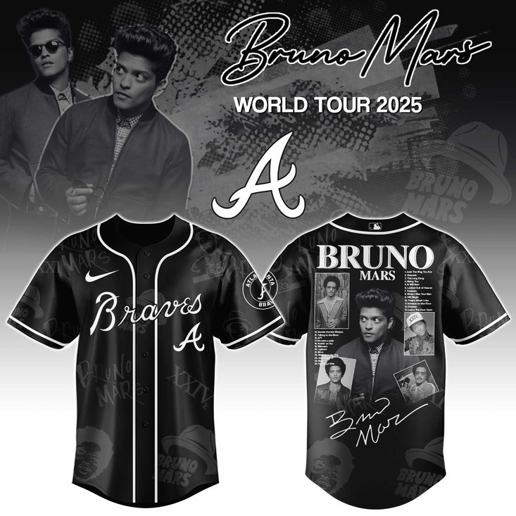 A Braves X Bruno Mars At Park Mgm 2025 Jersey