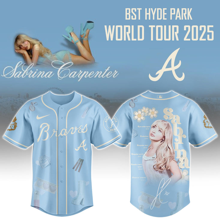 A Braves X Sabrina Carpenter Short N Sweet Tour Jersey