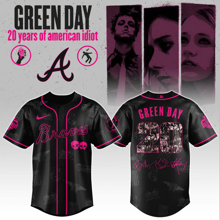 A Braves X Green Day 20Th Anniversary 2025 Baseball Jersey